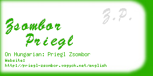 zsombor priegl business card